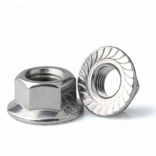 M10 Stainless Steel SS316 Knurled Hex Flange Nut DIN6923